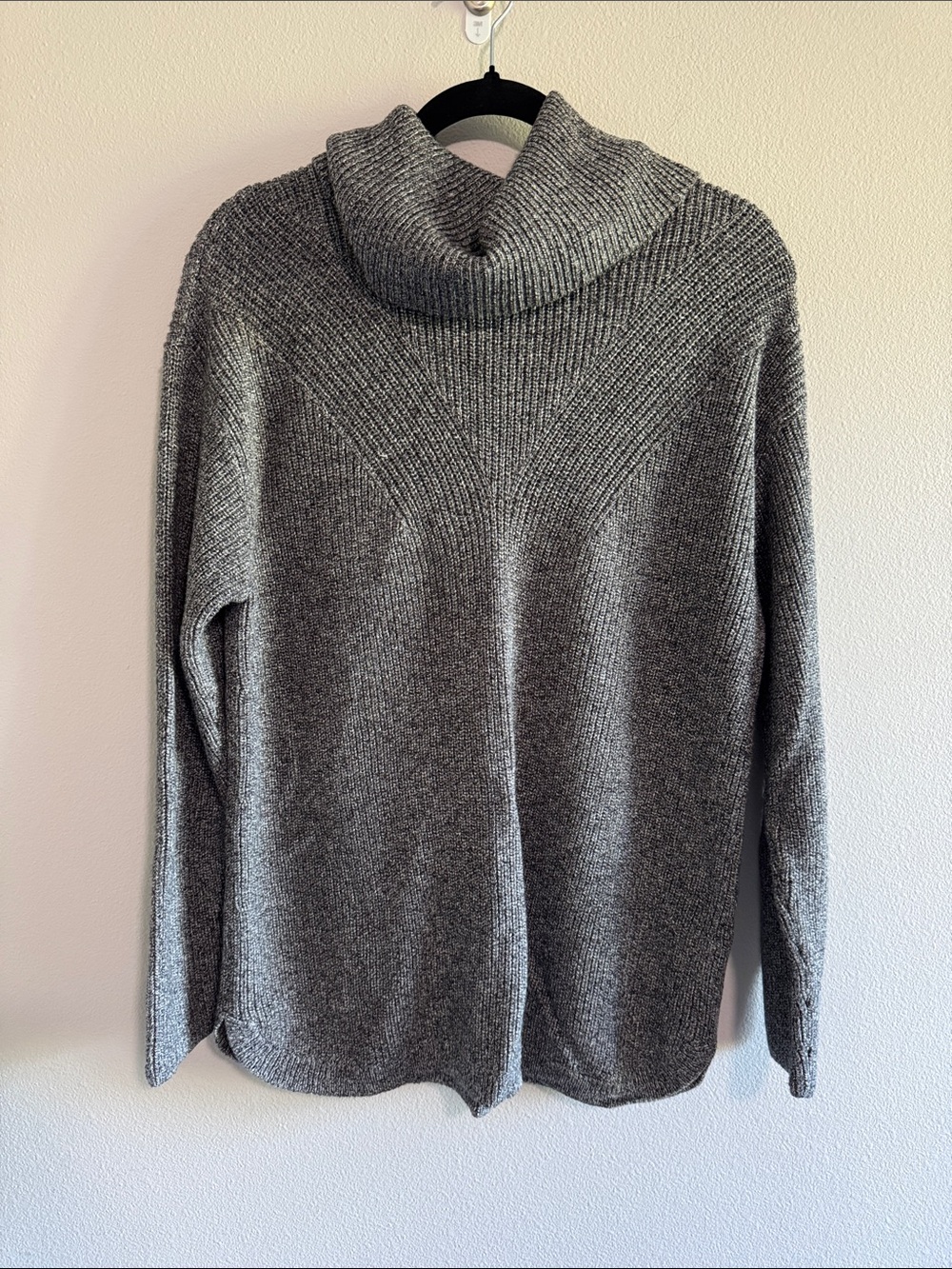 Talbots Gray Cowl Neck Sweater - Cozy Rib Knit